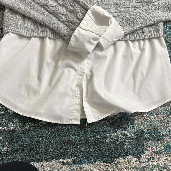 Anthropologie Maeve Women's Cable-Knit Layered Sweater - Picture 5 of 11